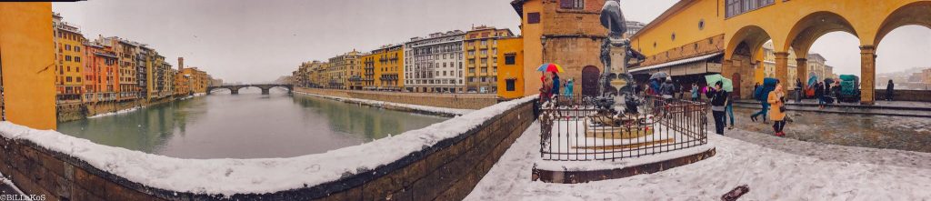snow in Ponte Vecchio